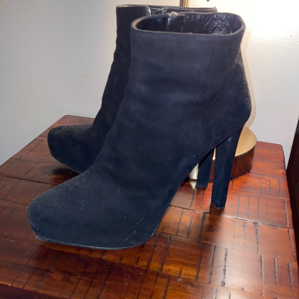 Prada Black Suede Booties 37 - Picture 5 of 8